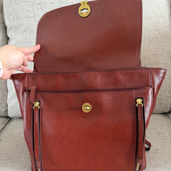Fossil Amelia Convertible Backpack Dark Red Leather - Picture 5 of 16